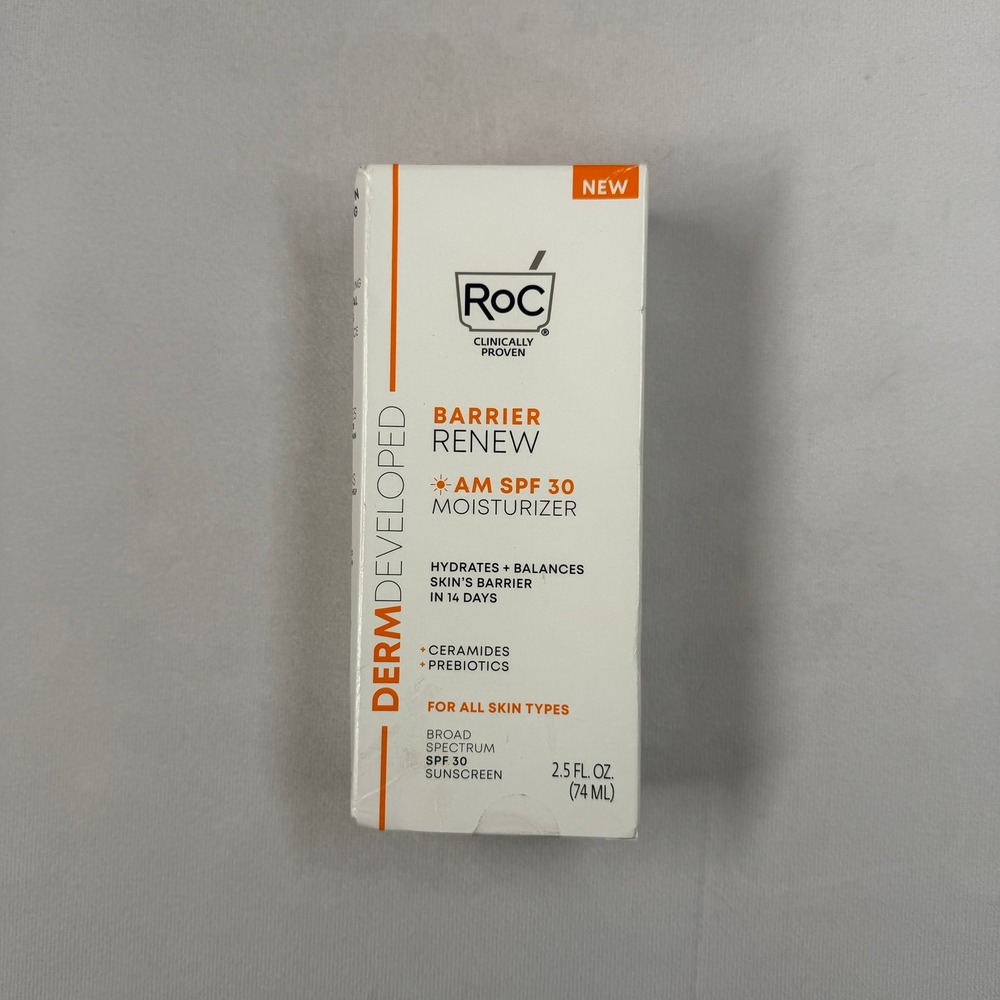 RoC Barrier Renew AM SPF 30 Moisturizer 2.5‎ oz Sunscreen Exp 7/26